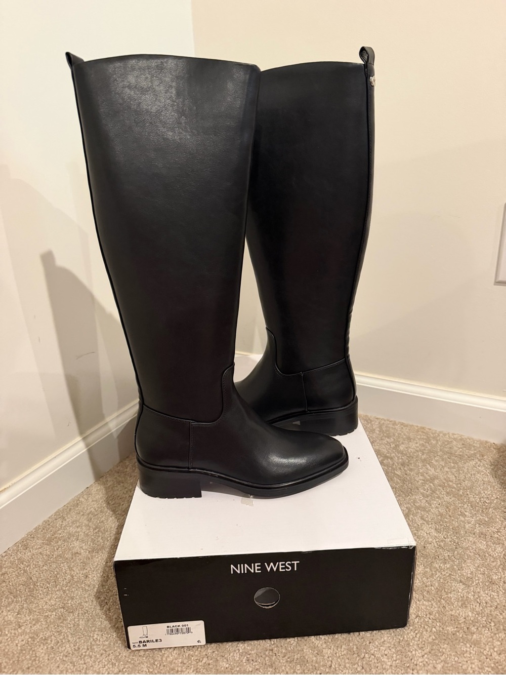 Black Over-the-Knee Riding Boots by Nine West